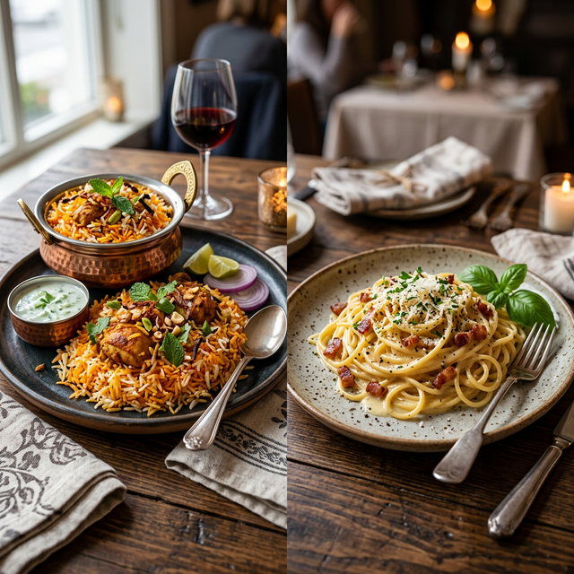 Biryani and Pasta
